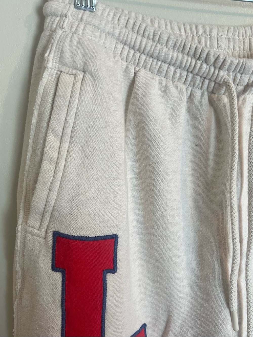 aerie Cream Sweatpants with Colorful 'LOVE' Letter Patches - Picture 5 of 12